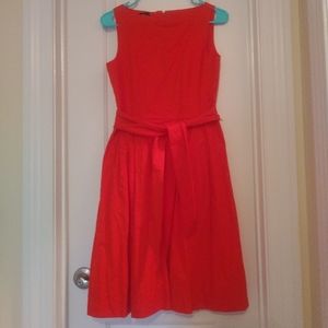 L.L. bean signature chambray 129bright red dress 0